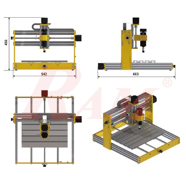 CNC Router 3040plus With 500W Spindle Kit And 40W Laser Head Engraver